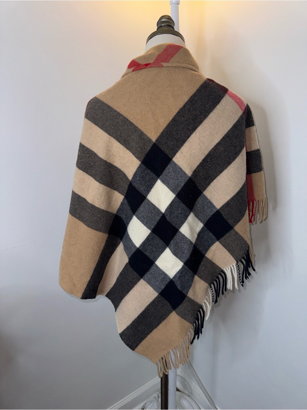 Burberry Check Cashmere Bandana Scarf triangle made in Scotland 100% Authentic - Picture 5 of 8